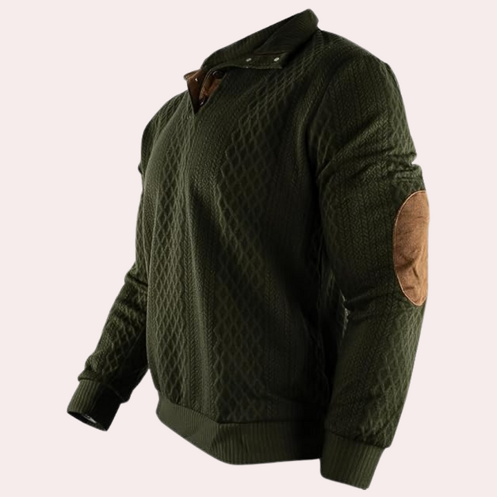 Dany - Warmer lässiger Herrenpullover mit Knopfleiste