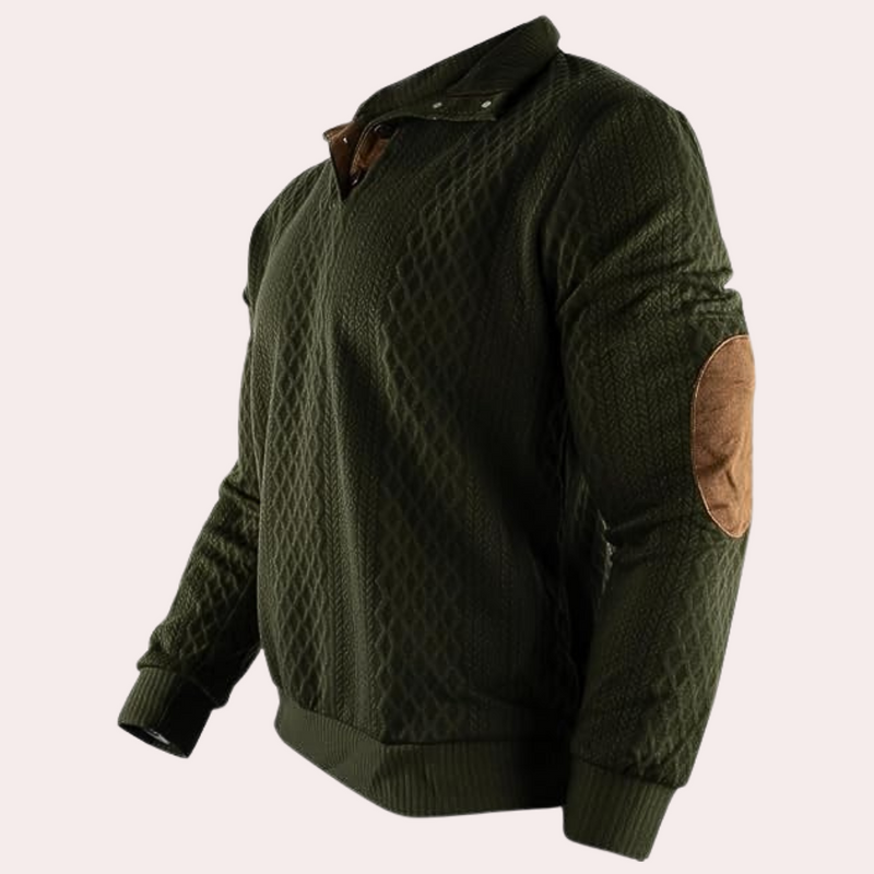 Dany - Warmer lässiger Herrenpullover mit Knopfleiste