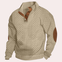 Dany - Warmer lässiger Herrenpullover mit Knopfleiste