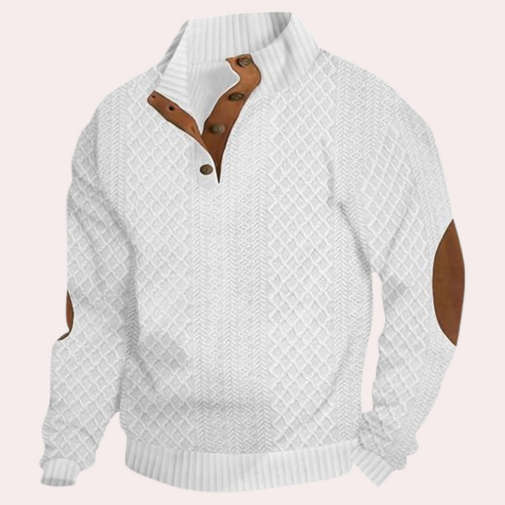 Dany - Warmer lässiger Herrenpullover mit Knopfleiste