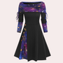 Stilvolles A-Linien-Kleid mit Akzentdruck - Elara