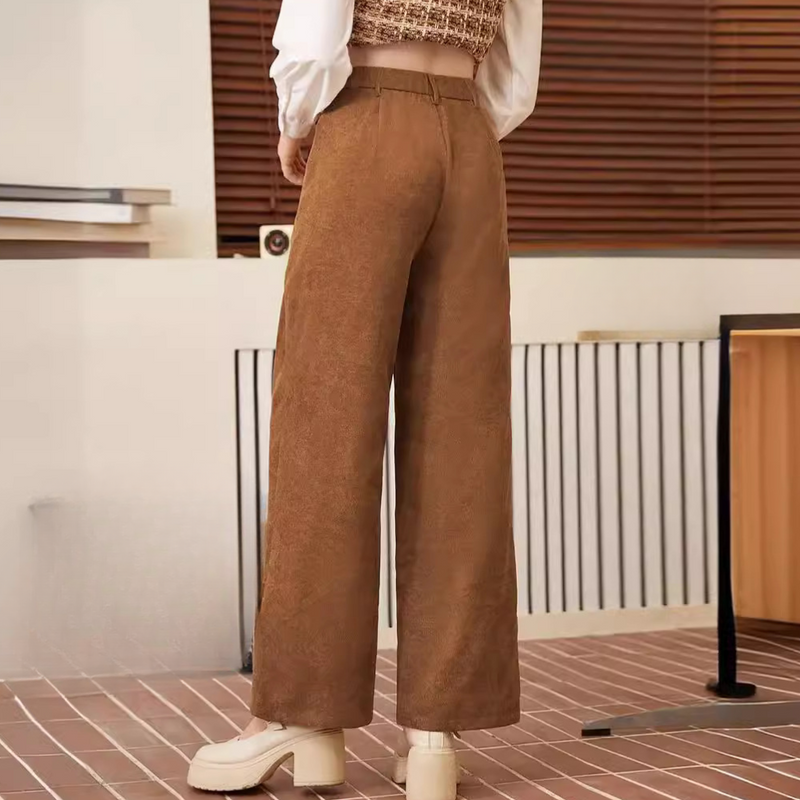 Stilvolle und bequeme braune Damenhose - Valeria