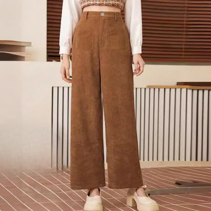 Stilvolle und bequeme braune Damenhose - Valeria