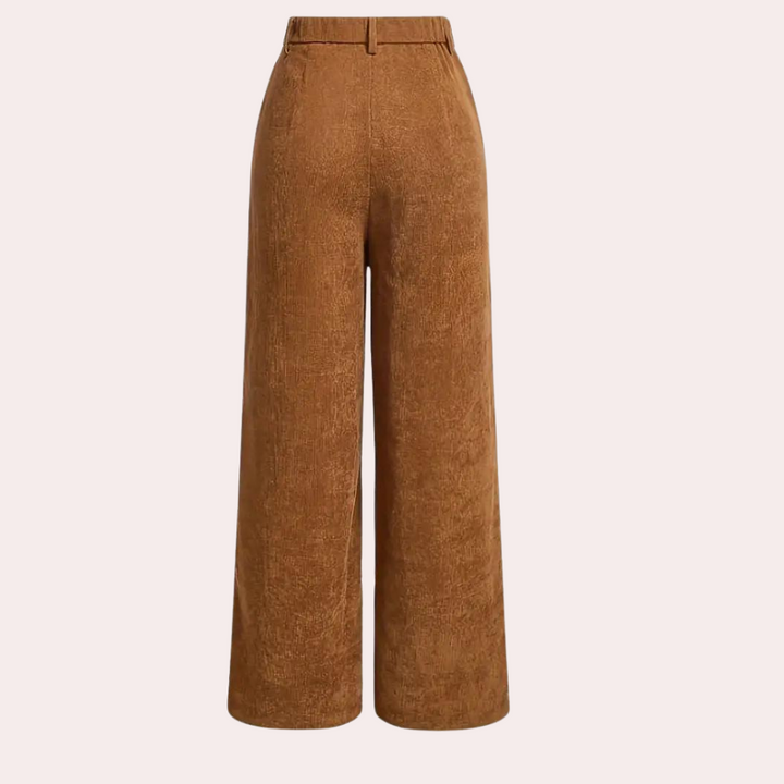 Stilvolle und bequeme braune Damenhose - Valeria