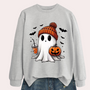 Damen Halloween Sweatshirt mit Geisterprint – Liora