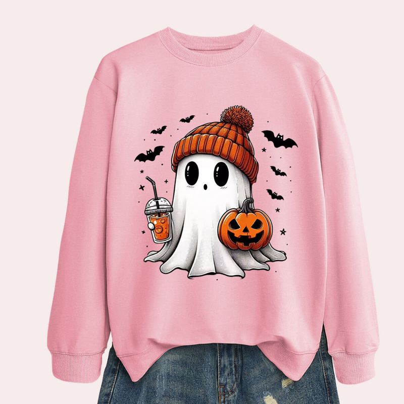 Dames Halloween Sweatshirt met Spookprint – Liora