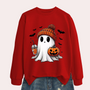 Damen Halloween Sweatshirt mit Geisterprint – Liora