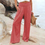 Luftige Damen-Leinenhose mit weitem Bein – Liv
