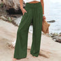 Luftige Damen-Leinenhose mit weitem Bein – Liv
