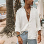 Leichtes Herren-Sommerhemd aus Leinen-Baumwoll-Mix - Felix