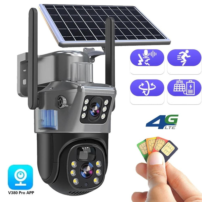 Kabellose 4K Sicherheitskamera mit Solarpanel – DualGuard 4K