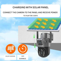 Kabellose 4K Sicherheitskamera mit Solarpanel – DualGuard 4K