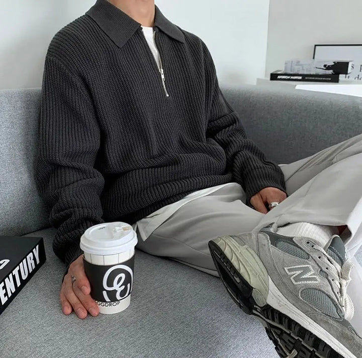 Klassischer Herren-Sweater mit Reißverschluss - Wellington