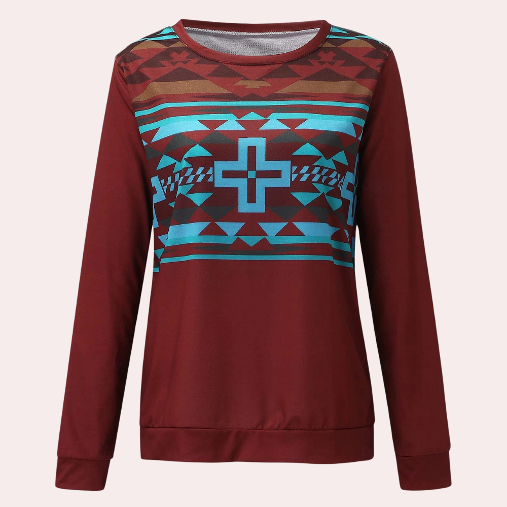 Trendiges Bedrucktes Damen-Sweatshirt - Sienna