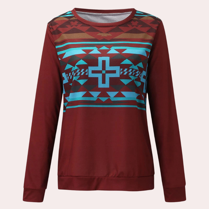 Trendiges Bedrucktes Damen-Sweatshirt - Sienna