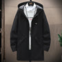 Herrenjacke mit Kapuze und langer Passform – Damian