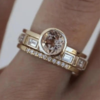 Vintage Goldring mit Kristallen - Eliana