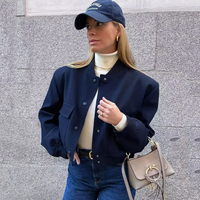 Crystal Cropped Varsity Jacke | Stilvoll & lässig