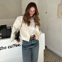 Crystal Cropped Varsity Jacke | Stilvoll & lässig