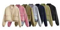 Crystal Cropped Varsity Jacke | Stilvoll & lässig