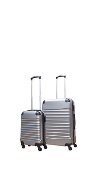 2-Delige Hardshell Kofferset – Milano Zilver