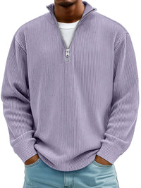 Half-Zip Sweater with Relaxed Fit and Durable Knit 3