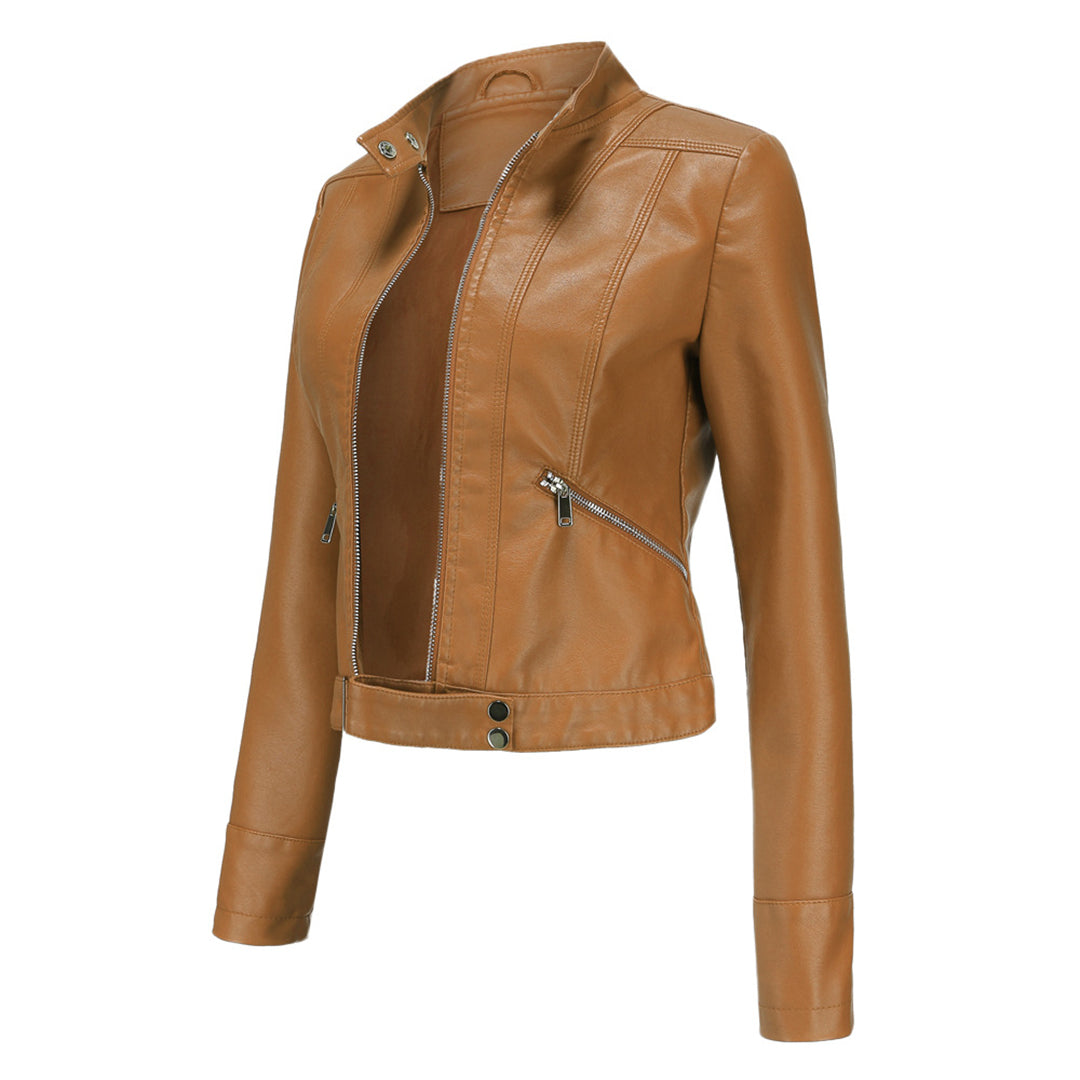 Classic Women's Leather Jacket with Timeless Style 12