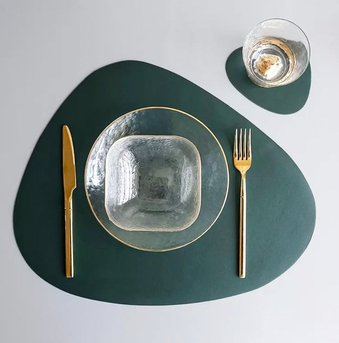 Wasserfeste Leder-Tischsets Set - Tablevo