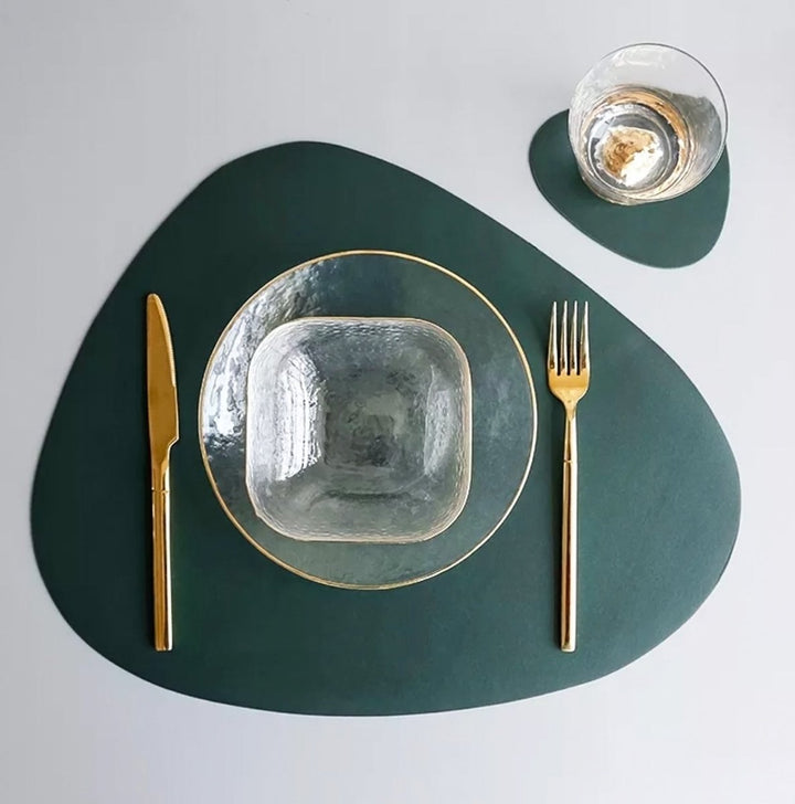 Wasserfeste Leder-Tischsets Set - Tablevo