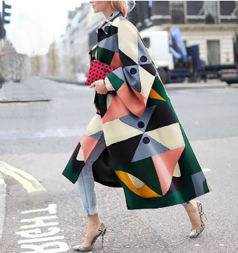 Damesjas met Print en Lange Mouwen – Svea