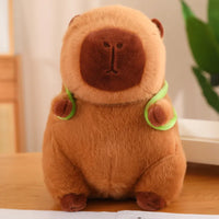 Süßes Capybara-Kuscheltier mit Schildkröten-Rucksack - CapyBuddy