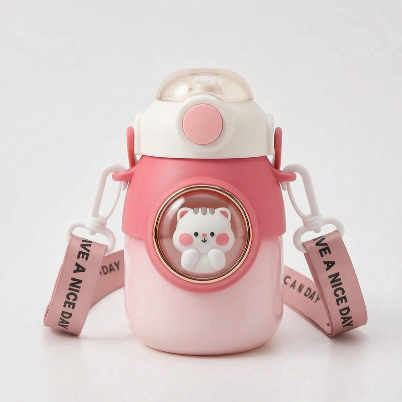 Cartoon Character Children's Water Bottle - Bubblio