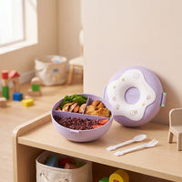 Cartoon Doughnut Shaped Compartment Lunch Box - Snacklet