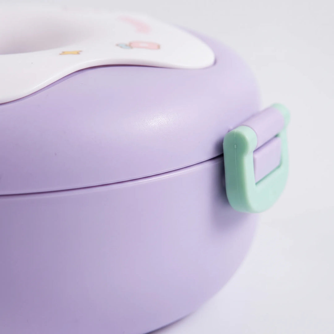 Cartoon Doughnut Shaped Compartment Lunch Box - Snacklet
