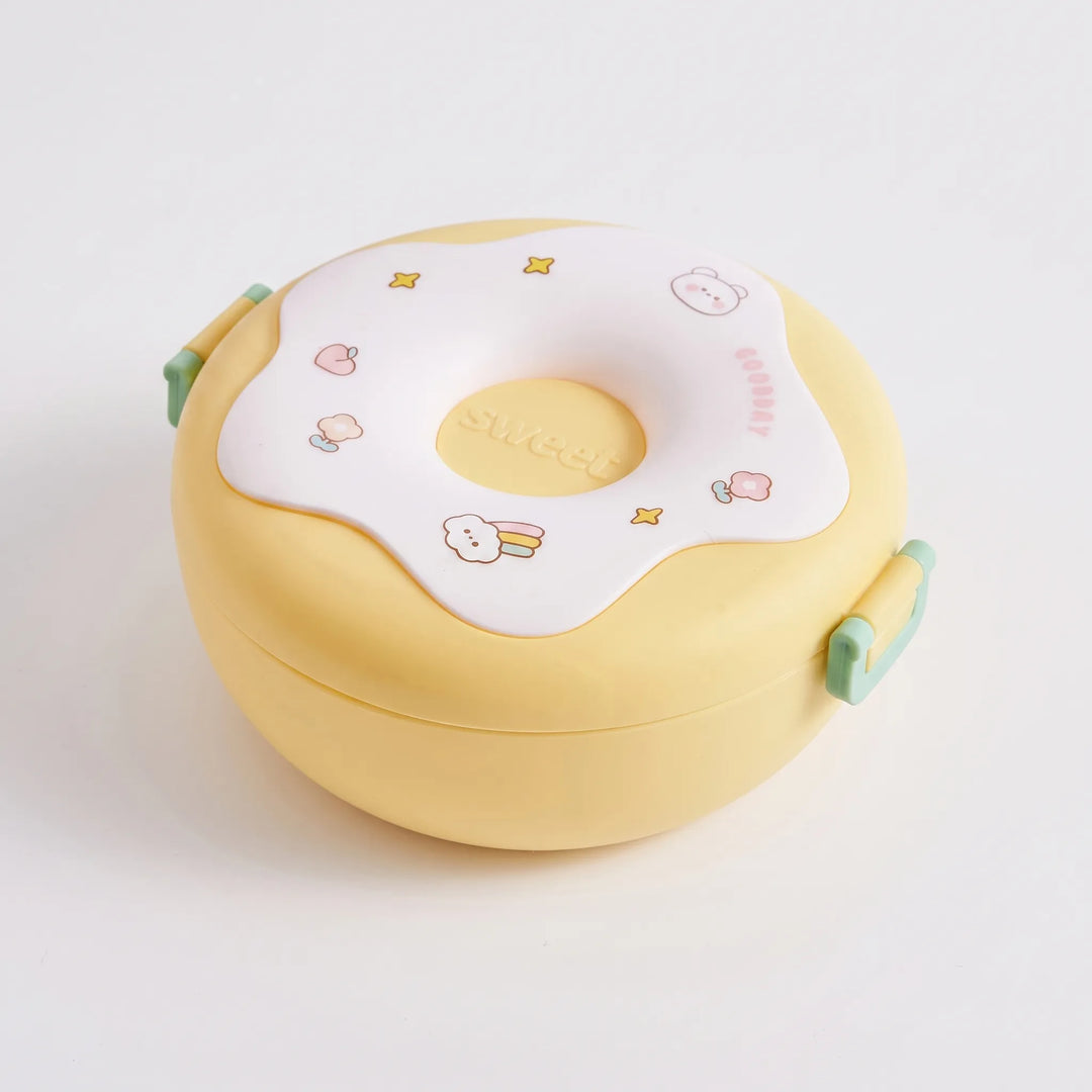 Cartoon Doughnut Shaped Compartment Lunch Box - Snacklet