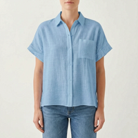 Casual Button-Down Shirt -  Kelley
