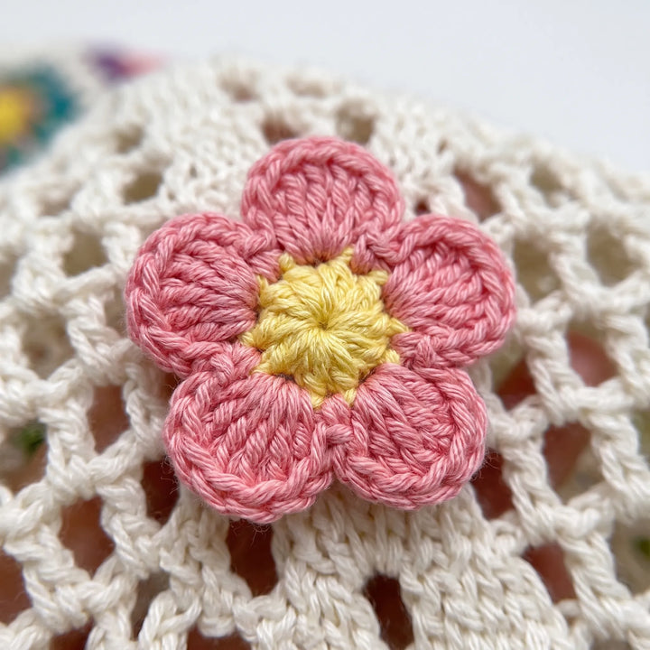 Casual Gehaakte Tas Met Bloemen - Florinta