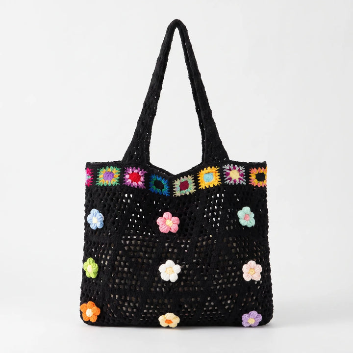 Casual Gehaakte Tas Met Bloemen - Florinta