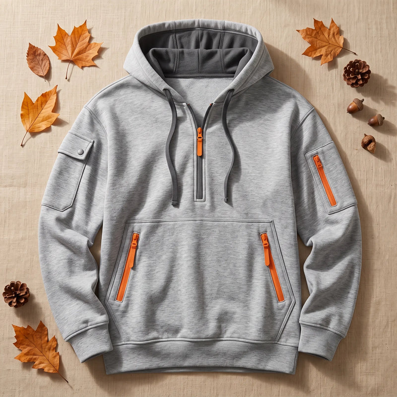 Casual Heren Hoodie Met Capuchon Voor Frisse Dagen