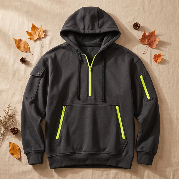 Casual Heren Hoodie Met Capuchon Voor Frisse Dagen