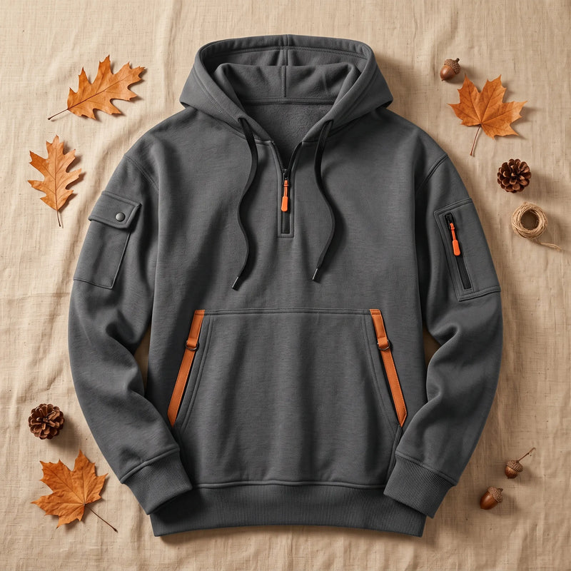 Casual Heren Hoodie Met Capuchon Voor Frisse Dagen