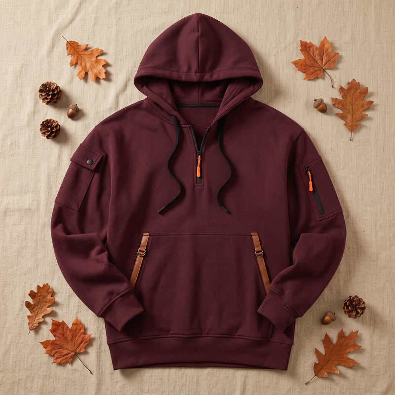Casual Heren Hoodie Met Capuchon Voor Frisse Dagen