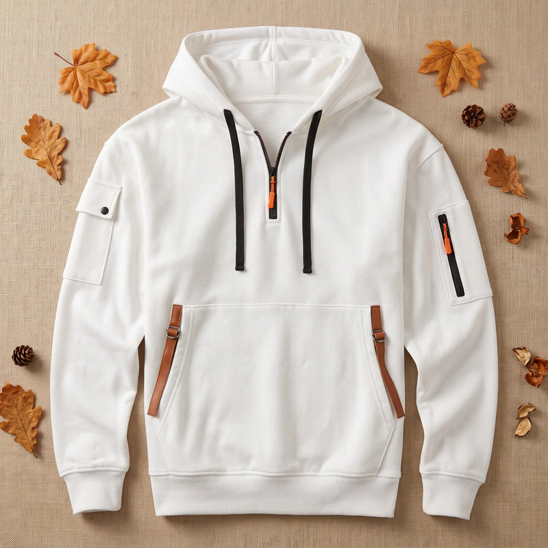 Casual Heren Hoodie Met Capuchon Voor Frisse Dagen