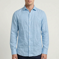 Casual Long-Sleeve Button-Up Shirt -  Bruce