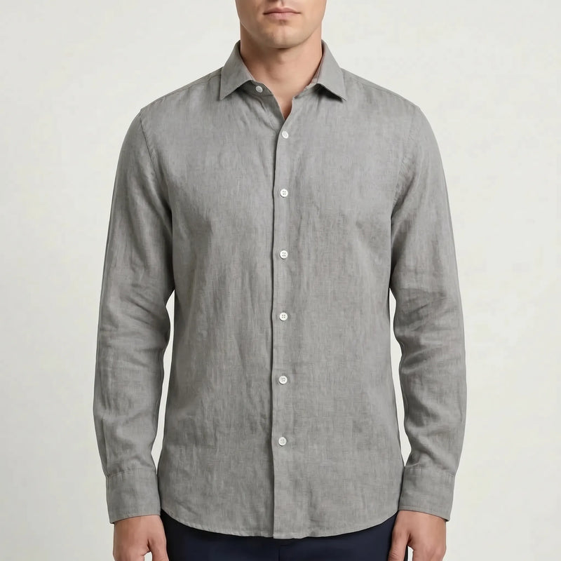 Casual Long-Sleeve Button-Up Shirt -  Bruce