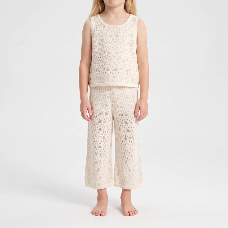 Casual Open-Work Summer Clothing Set - Aerina