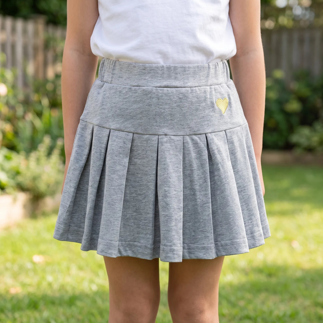 Casual Pleated A-Line Girls Skort - Kinvie