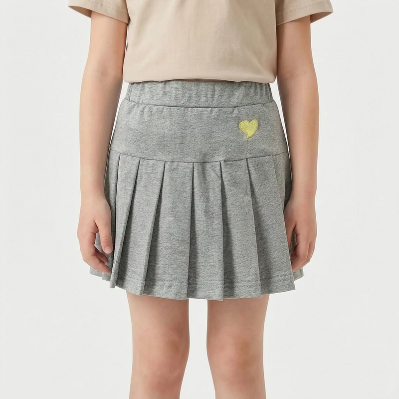 Casual Pleated A-Line Girls Skort - Kinvie