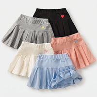 Casual Pleated A-Line Girls Skort - Kinvie