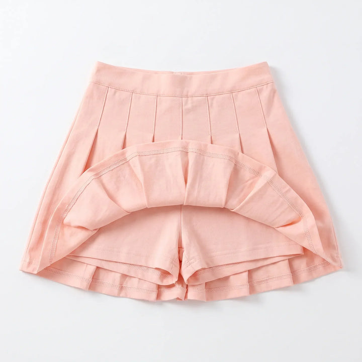 Casual Pleated A-Line Girls Skort - Kinvie